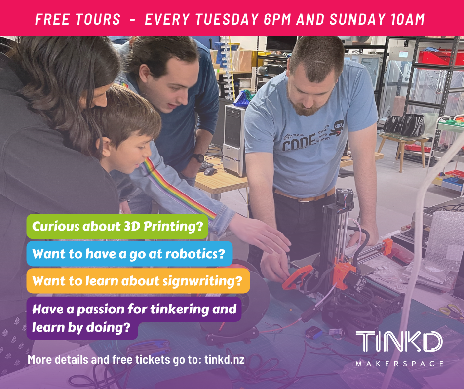 Come for a free tour of our makerspace during the July school holiday in Tauranga
